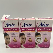 Lot Of 3 Nair Hair Remover Moisturizing Face Cream with Sweet Almond Oil... - $12.84