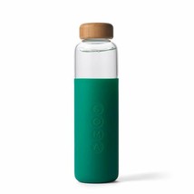 Soma BPA-Free Glass Water Bottle with Silicone Sleeve, Emerald, 17oz - £24.16 GBP