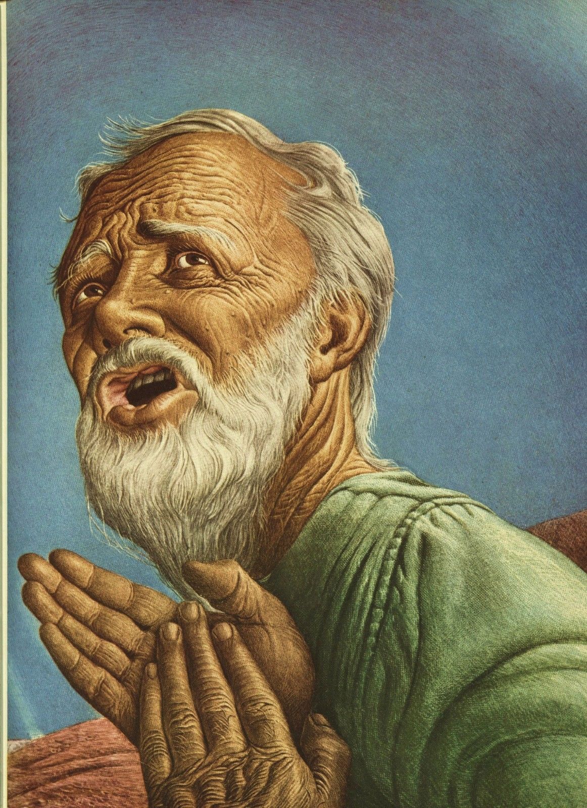 Guy Rowe. "Abraham". Vintage 1949 Religious Biblical Lithograph Print. 9X12 - $12.00