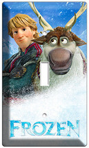 Disney Frozen Kristoff And Sven Single Light Switch Plate Kids Room Art Bedroom - £8.78 GBP