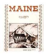 1970s Covered Bridges In Maine Brochure Vintage New England Attractions E8S - $470.08 MXN