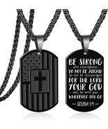 Zocomi Dog Tag Cross Necklace for Men Boys, 24 Inches American Flag Stai... - $434.21 MXN