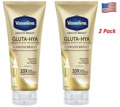Vaseline Healthy Bright Gluta-Hya Serum Burst UV Lotion Flawless Glow 30... - $45.54