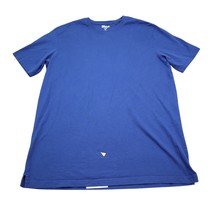 Duluth Trading Co Shirt Mens XL Blue Long Tail Trim Fit Crew Neck Short ... - $12.75