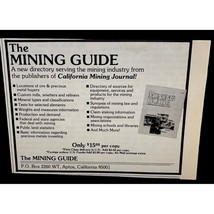 The Mining Guide Print Ad Vintage 80s Gold Mining Aptos CA Mining Journal - $10.99