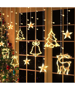 Christmas Decorations, 11.5FT Christmas Hanging Curtain Lights for Indoo... - $64.97 CAD