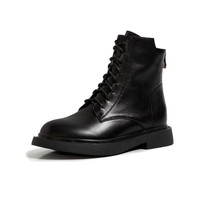 Autumn/Winter Women Boots HOT SALE Round Toe Flat Short Plush Genuine Leather An - £111.51 GBP