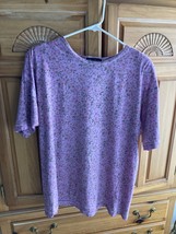 Ashleigh Morgan Women’s size large, lavender floral shirt,sewn in should... - $19.99