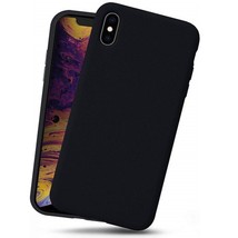 for iPhone X/Xs Liquid Silicone Gel Rubber Shockproof Case BLACK - £6.05 GBP