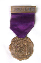 c1927 ANTIQUE ODD FELLOWS IOOF WATKINS GLEN NY CONVENTION BADGE MEDAL - £20.96 GBP