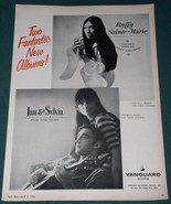 BUFFY SAINTE-MARIE IAN &amp; SYLVIA 1966 CASH BOX MAG. AD - $26.05 CAD