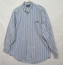 Ralph Lauren Sz L RLPC Oars Striped Blue White LS Cotton Shirt Paddle Club - £14.80 GBP