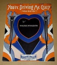 You&#39;re Driving Me Crazy Sheet Music Vintage 1930 - £18.79 GBP