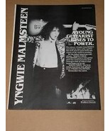 Yngwie Malmsteen Hit Parader Magazine Photo Vintage 1985 - $17.80 CAD