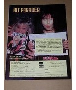W.A.S.P Hit Parader Magazine Photo Vintage 1985 - $12.99