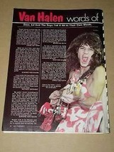 Van Halen Hit Parader Magazine Photo Vintage 1985 - £15.65 GBP
