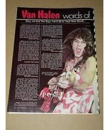 Van Halen Hit Parader Magazine Photo Vintage 1985 - $27.10 CAD