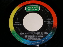 Tyrone Davis Turn Back The Hands Of Time 45 Rpm Record Vintage Dakar Label - £14.20 GBP