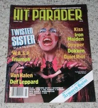 Twisted Sister Hit Parader Magazine Vintage 1986 Kiss - £23.46 GBP