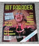 Twisted Sister Hit Parader Magazine Vintage 1986 Kiss - £23.48 GBP