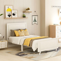 Wood Platform Bed Twin Bed Frame Mattress Foundation with Headboard,Wood SlatSup - £165.60 GBP