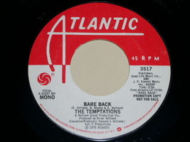 The Temptations Bare Back Promotional 45 Rpm Phono Record 1978 - £15.22 GBP