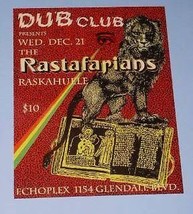 The Rastafarians Concert Promo Card 2011 Echoplex - £16.01 GBP