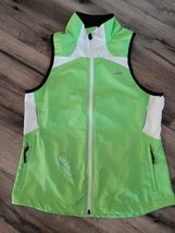 Brooks Women&#39;s Running Vest Luminous Green Small Reflective Tech Zip - £15.56 GBP