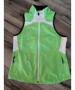 Brooks Women&#39;s Running Vest Luminous Green Small Reflective Tech Zip - £15.48 GBP