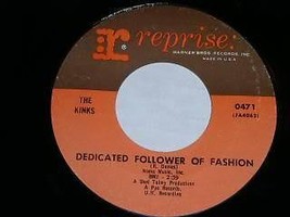 The Kinks Dedicated Follower Of Fashion Sittin&#39; On My Sofa 45 Rpm Record Reprise - £19.95 GBP