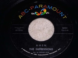 The Impressions Amen 45 Rpm Record Vintage Curtis Mayfield - $22.99