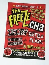 The Freeze Concert Promo Card Pomona California 2011 - $19.99