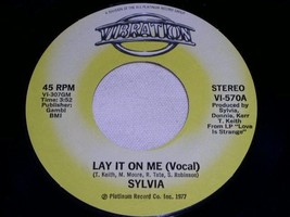 Sylvia Lay It On Me 45 Rpm Record Vintage 1977 - £14.93 GBP