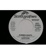 SURVIVOR SUMMER NIGHTS PROMOTIONAL 45 RPM VINTAGE 1981 - £15.21 GBP