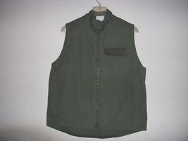 Vintage Women&#39;s Olive Green Army Military Cargo Utility Vest Sz M/L Made... - £7.88 GBP