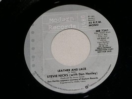 STEVIE NICKS LEATHER AND LACE PROMO 45 RPM RECORD 1981 - $18.99
