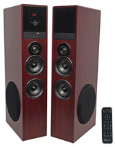 Tower Speaker Home Theater System+8&quot; Sub For Samsung NU6900 Television TV-Wood - £336.10 GBP