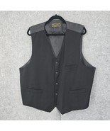 Richard Harris Waistcoat Vest Men Extra Large Black Solid Polyester Back... - $17.75