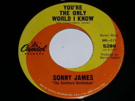 Sonny James You&#39;re The Only World I Know 45 Rpm Record - £15.21 GBP
