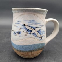 Vintage Otagiri Flying White Seagull Bird Blue Gray Stoneware Coffee Tea... - $11.87