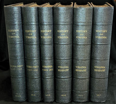 Bruce, Phillip Alexander, Ll.D., History Of Virginia - 1924 1st Ed. 6vols. - £275.68 GBP