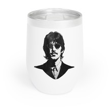 Personalized Wine Tumbler - Ringo Starr Portrait - Beatles Drummer - Hot and Col - £20.98 GBP