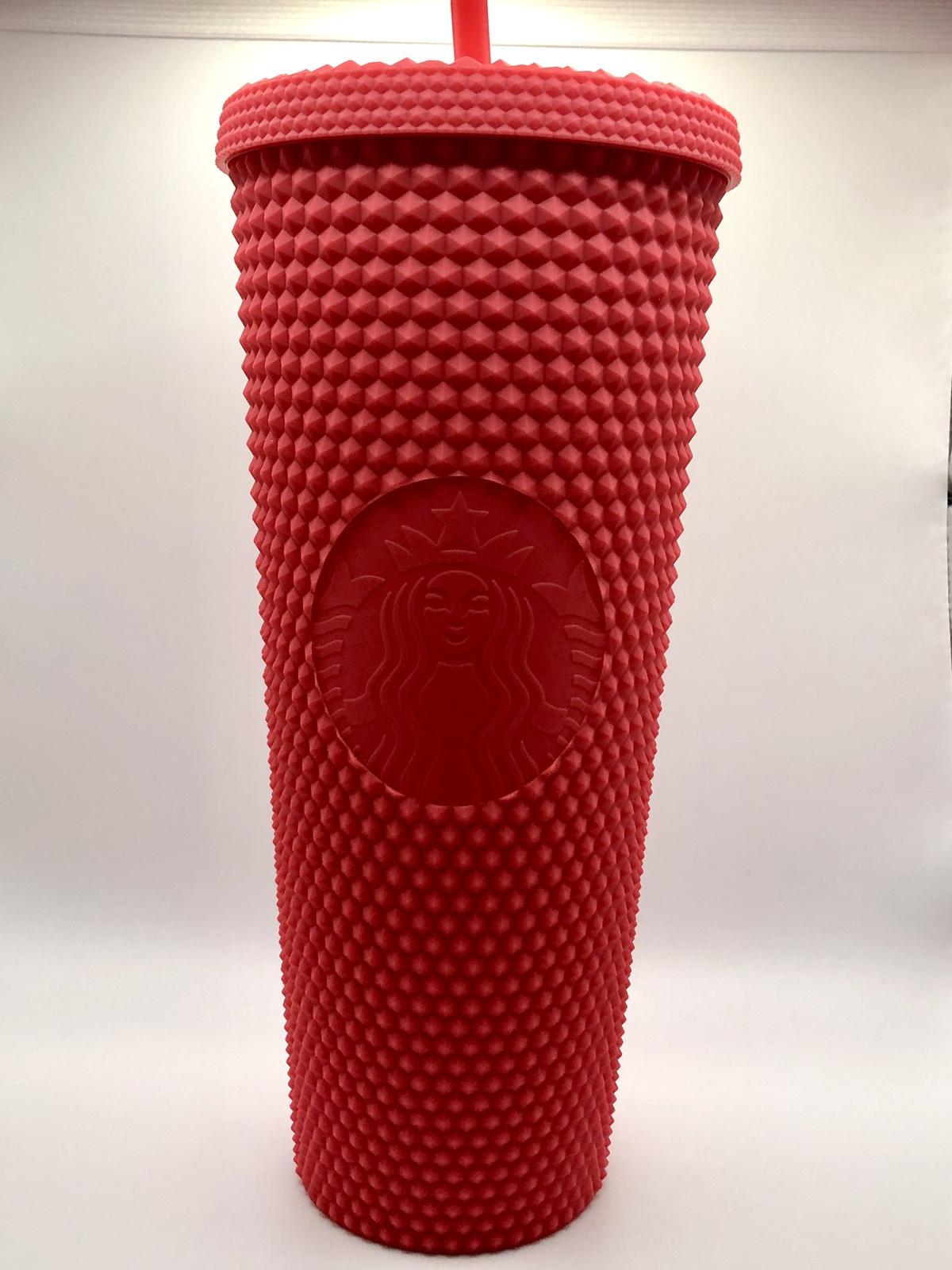 Primary image for Tumbler cold drink diamond radiate texture durian studded with lid and straw