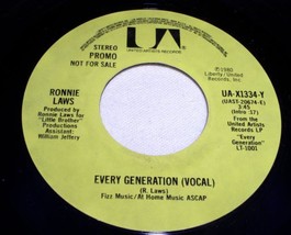 Ronnie Laws Every Generation Promo 45 Rpm Record Vintage 1980 - £15.18 GBP