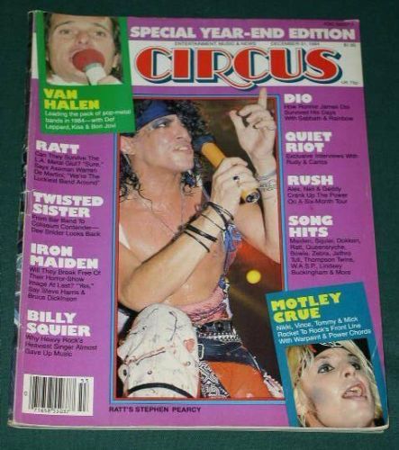 RATT MOTLEY CRUE RUSH VINTAGE CIRCUS MAGAZINE 1985 - $29.99