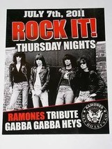 Ramones Tribute Concert Promo Card Pomona CA 2011 - £15.65 GBP