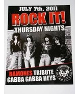 Ramones Tribute Concert Promo Card Pomona CA 2011 - £15.72 GBP