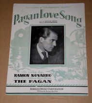 Ramon Novarro Pagan Love Song Sheet Music Vintage 1929 - £31.69 GBP