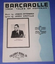 RALPH GINSBURGH VINTAGE SHEET MUSIC 1935 BARCAROLLE - £15.93 GBP