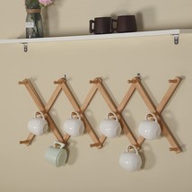 Accordion Wall Hanger, Modern Expandable Coat Rack Wall Mounted, Solid Wooden Wa - £32.90 GBP